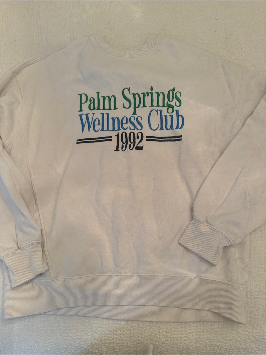 Palm Springs Wellness Club 1992 White Crewneck Sweatshirt